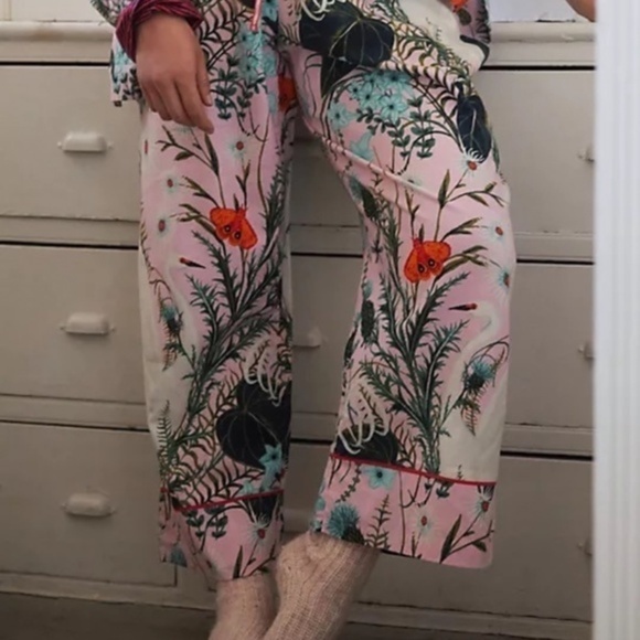 Anthropologie Kelly Louise Judd Botanical Flannel Pajama Set  XXS/PXS - Picture 3 of 4